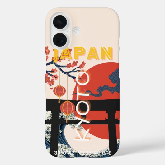 Kyoto Japan Reiskunst, Retro Reiskunst Case-Mate iPhone Case (Achterkant)