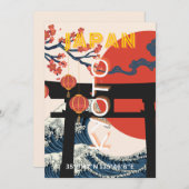 Kyoto Japan Reiskunst, Retro Reiskunst Feestdagenkaart (Voorkant / Achterkant)