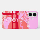 Kyoto Japan Reiskunst, Roze Retro Reiskunst Case-Mate iPhone Case (Achterkant (horizontaal))