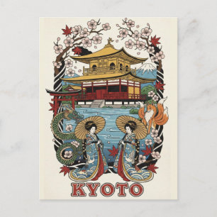 Kyoto Japan Reizen Briefkaart