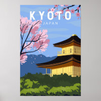 Kyoto Japan Reizen Vintage Kunst