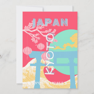Kyoto Japan Retro Travel Art Feestdagenkaart