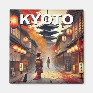 Kyoto Japan Travel Yasaka Shrine Herfst Magneet