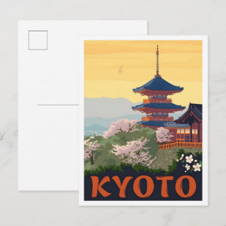 Kyoto Japan Vintage Kunst Reizen Briefkaart