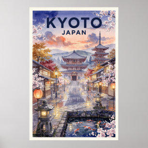 Kyoto Japan Vintage Reizen Poster