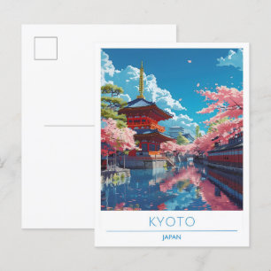Kyoto Japan Vintage Travel Briefkaart