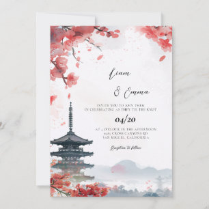 Kyoto Japans Traditioneel Landschap Bruiloft Kaart