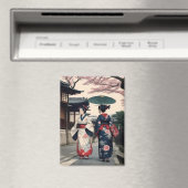 Kyoto Kimono Spring Walk Magnet (In Situ (Lave-vaisselle))