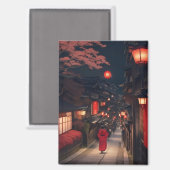 Kyoto Night Lanterns Magnet (Recto/Verso)