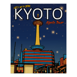 Kyoto Tower Japan reizen Perfect Poster