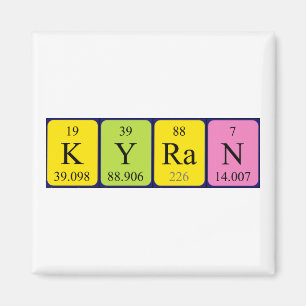 Kyran periodieke tabelnaam magnet magneet