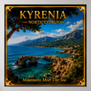 Kyrenia Noord-Cyprus Eiland Reis Poster