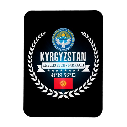 Kyrgyzstan Magneet (Verticaal)