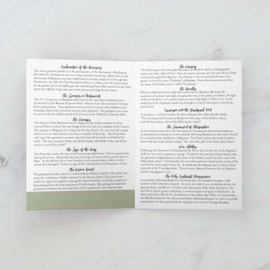 Kyriakos Grieks-orthodox kerkdoopprogramma Programma (Binnen)