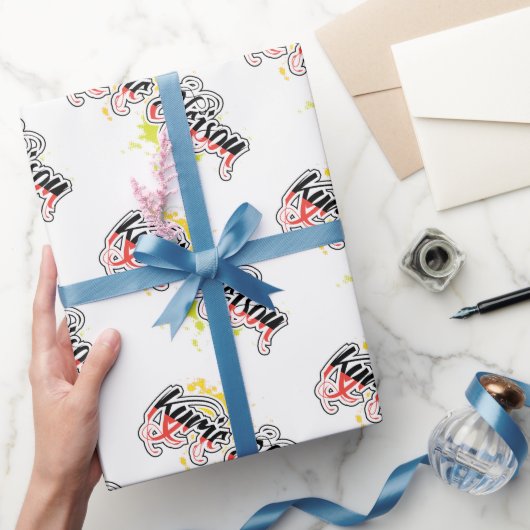 Kyrie Eleison Religious Phrase Stylized Text Cadeaupapier (Geschenken)