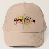 Kyrie Eleison Religious Phrase Stylized Text Trucker Pet (Voorkant)