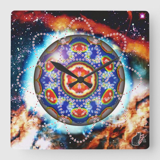 Kyron Orbz Vierkante Klok (Voorkant)