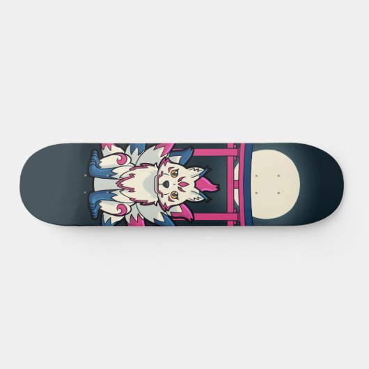 Kyubi Kitsune - Japanse Fox Yokai Skateboard (Horizontaal)