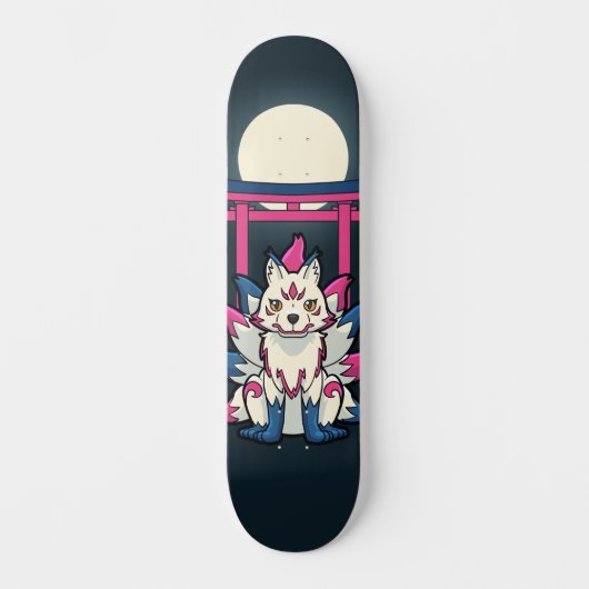Kyubi Kitsune - Japanse Fox Yokai Skateboard (Voorkant)