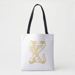 KZ of ZK  monogram initialen logo canvas tas