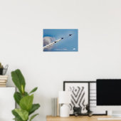 L-39 Albatros trainer straaljagers boven Higgins L Poster (Thuiskantoor)