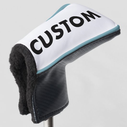 L. BLUE Piping Custom Golf Putter Headcover Blank (3/4 voorkant)