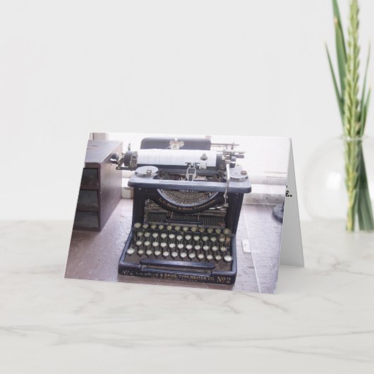 "L.C. Smith & Bros. Typwriter" Birthday Card Kaart (Voorkant)