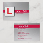 L carte de visite d'instructeur d'entraînement de (Devant / Derrière)