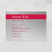 L carte de visite d'instructeur d'entraînement de (Dos)