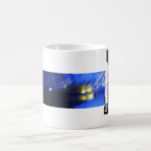 L Cool de monogramme typographique Grunge Mug (Centre)