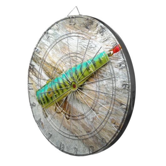 L Cooper Goo Eyes Antiek Vist Lure Dartbord (Voorkant Rechts)