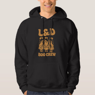 L & D Boo Crew Funny Arbeid & Bezorging Nurse Squa Hoodie