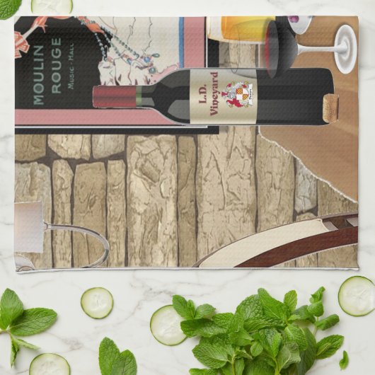 L.D. Serviette de vin de vignoble (Plié)