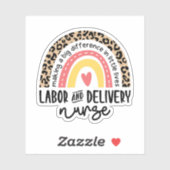 L & D Verpleegster Rainbow Arbeid en levering Verp Sticker (Vel)