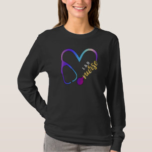 L D Verpleegster Watercol Glitter Liefde Hart Stet T-shirt