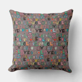 l de LOVE mocha Kussen