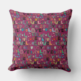 l de LOVE roze Kussen