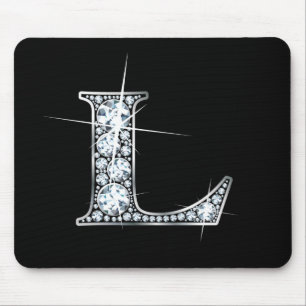 L "Diamond Bling" Print Mousepad Muismat