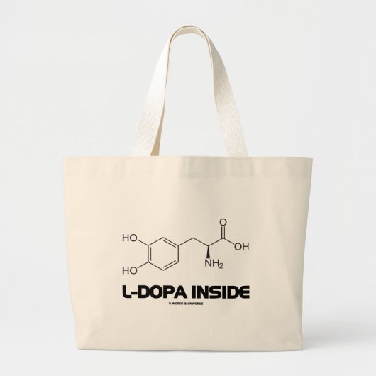 L-Dopa Inside (Levodopa Chemical Molecule) Grote Tote Bag (Voorkant)