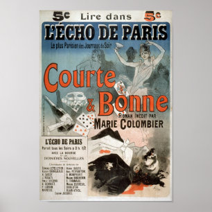 L Echo De Paris Courte Bonne  Advert Poster