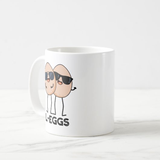 L-eieren Funny Egg Pun Koffiemok (Voorkant links)