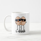 L-eieren Funny Egg Pun Koffiemok (Links)