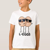 L-eieren Funny Egg Pun T-shirt (Voorkant)