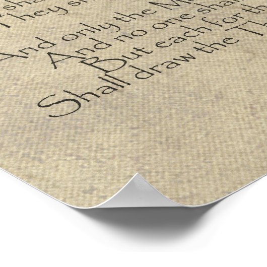 L' Envoi Poem door Rudyard Kipling Poster (Hoek)