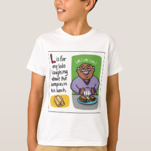 L est pour Lumpia Kids T-shirt