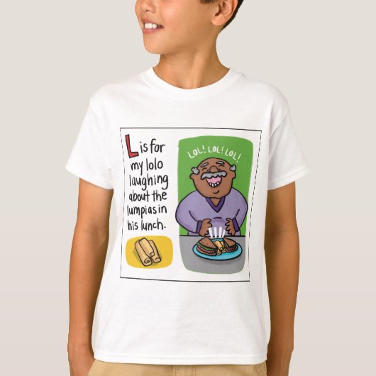 L est pour Lumpia Kids T-shirt (Devant)