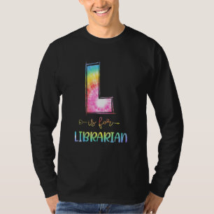 L Is Voor Bibliothecaris Tie Dye Terug Naar School T-shirt