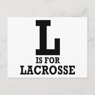 L is voor Lacrosse Briefkaart