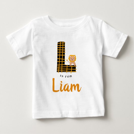 L is voor Liam (of uw CUSTOM L-naam) Lion Oerwoud (Voorkant)