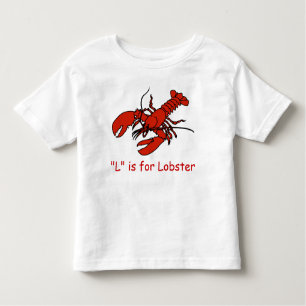L is voor Lobster Leer te spell Kinder Shirts